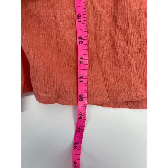 CW Classics Cotton Off The Shoulder Ruffle Coral Maxi Dress Size XL Beachy Boho - Picture 5 of 5